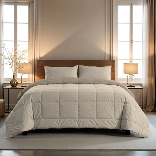 Zelesta Comfort Duo Dekbed - Taupe & Champagne