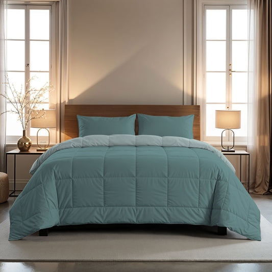 Zelesta Comfort Duo Dekbed - Mineraal & Lichtblauw