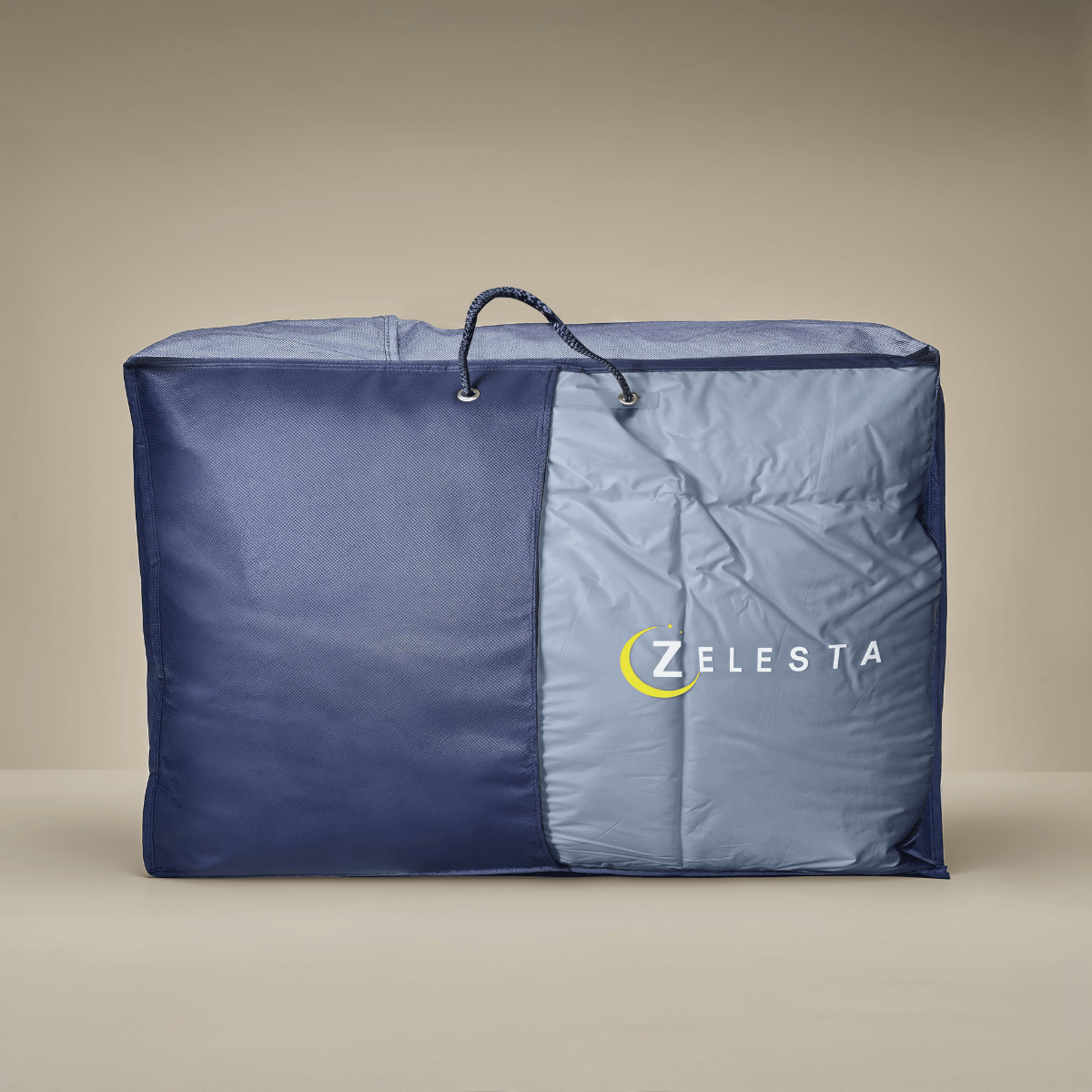 Zelesta Deluxe Duo Percale Katoenen Dekbed - Droomblauw & Crème