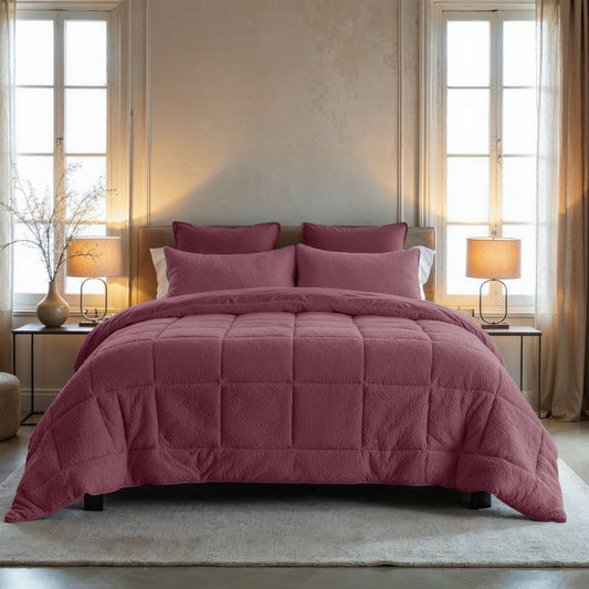 Zelesta Special Teddy Dekbed - Bordeauxrood