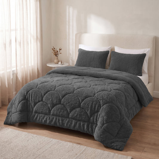 Zelesta Special Teddy Chenille Dekbed - Antraciet