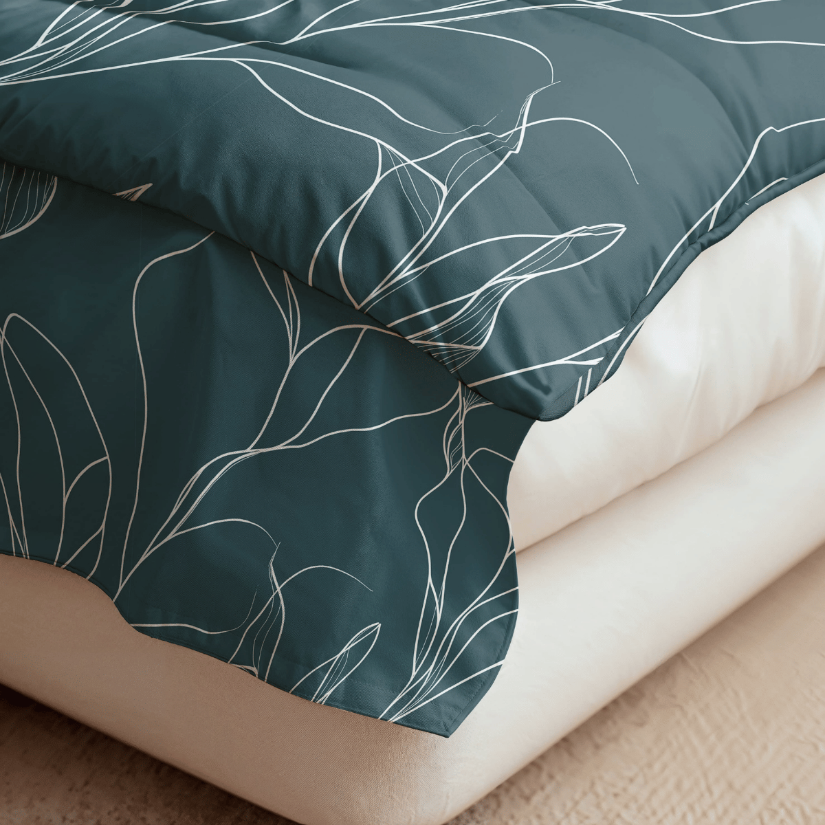 Zelesta Pure Design Katoenen Dekbed - White Leaves