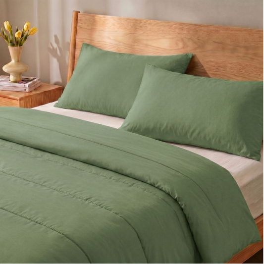 Zelesta Comfort Uni Zomerdekbed - Saliegroen