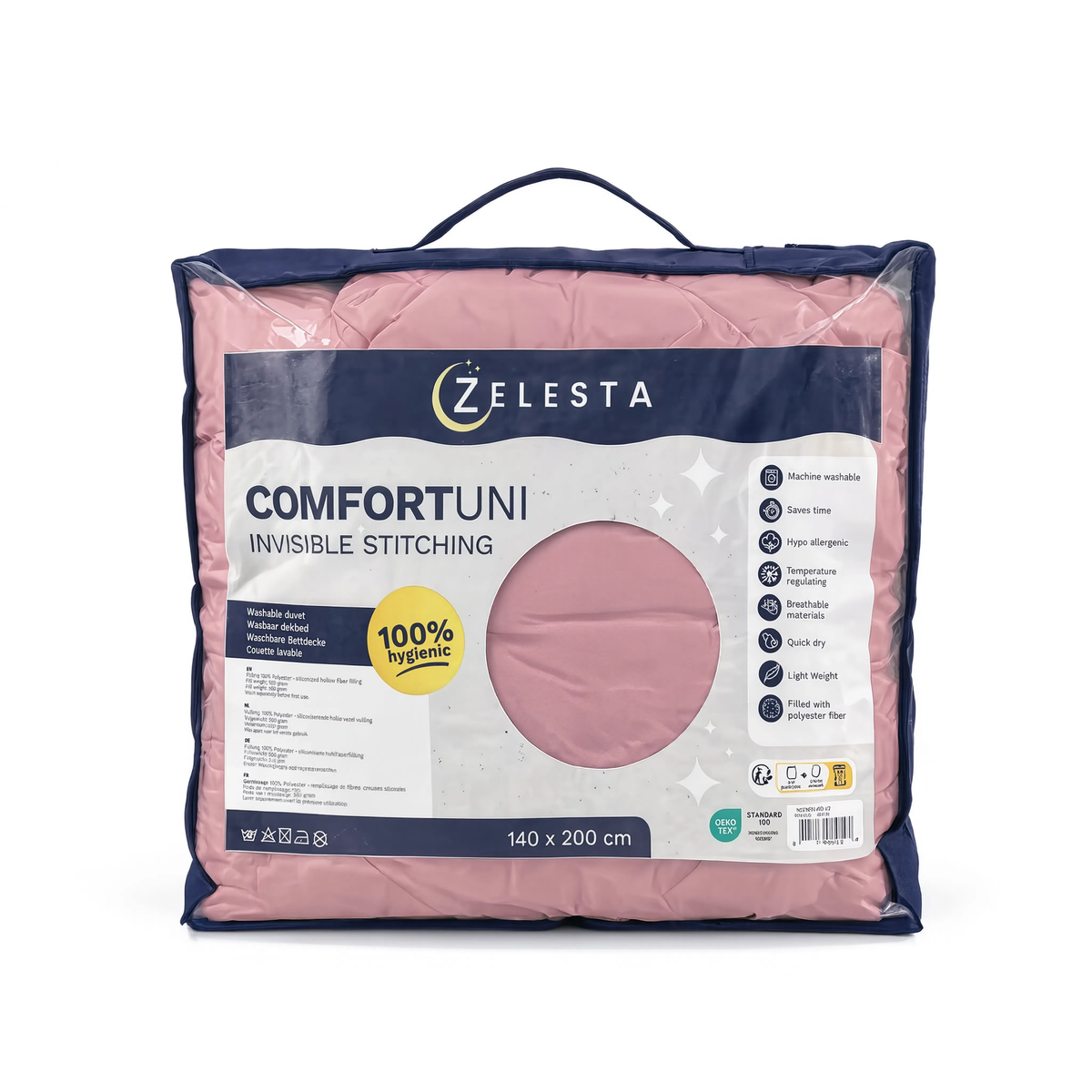 Zelesta Comfort Uni Naadloos Dekbed - Dusty Roze