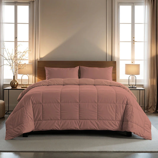Zelesta Pure Duo Katoenen Zomerdekbed - Terracotta Roze & Aarderoze