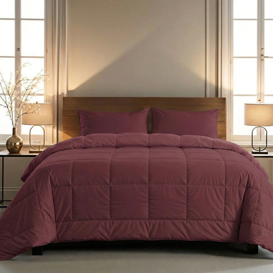 Zelesta Pure Uni Katoenen Dekbed - Bordeauxrood