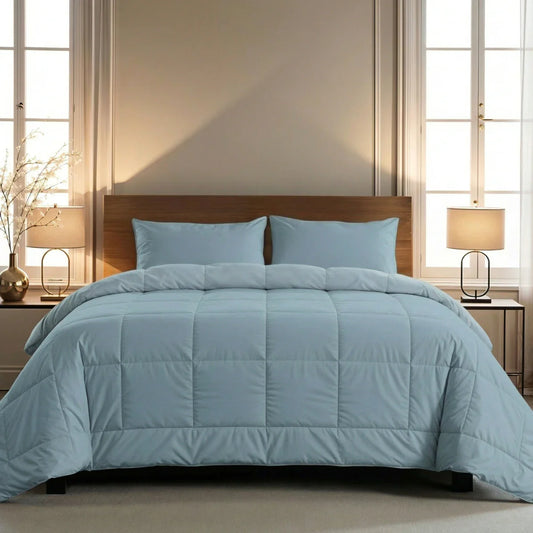 Zelesta Pure Uni Katoenen Dekbed - Pastelblauw