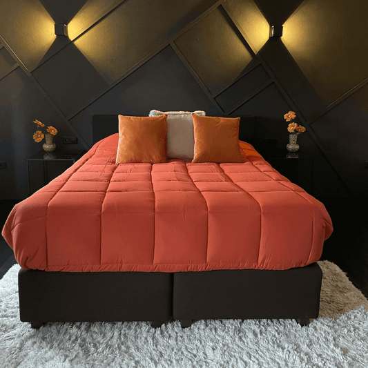 Zelesta Everyday Duo Zomerdekbed - Lichtgrijs & Gember