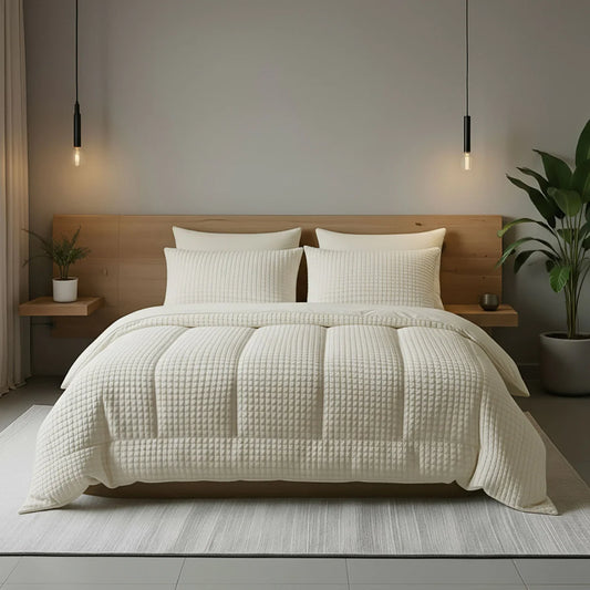 Zelesta Special Teddy Check Dekbed - Crème