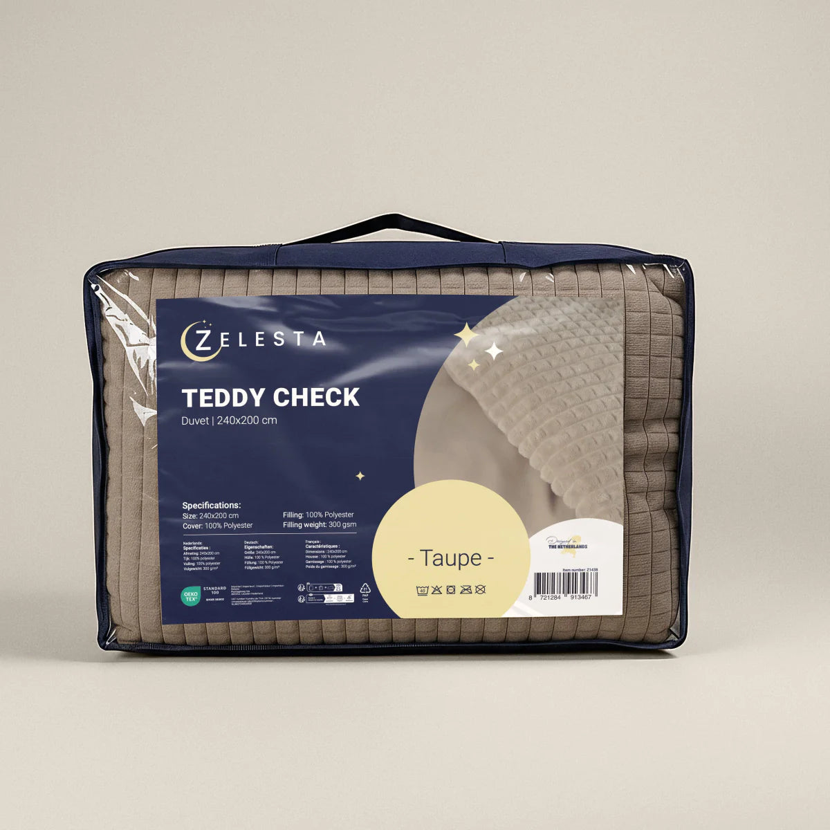 Zelesta Special Teddy Check Dekbed - Taupe