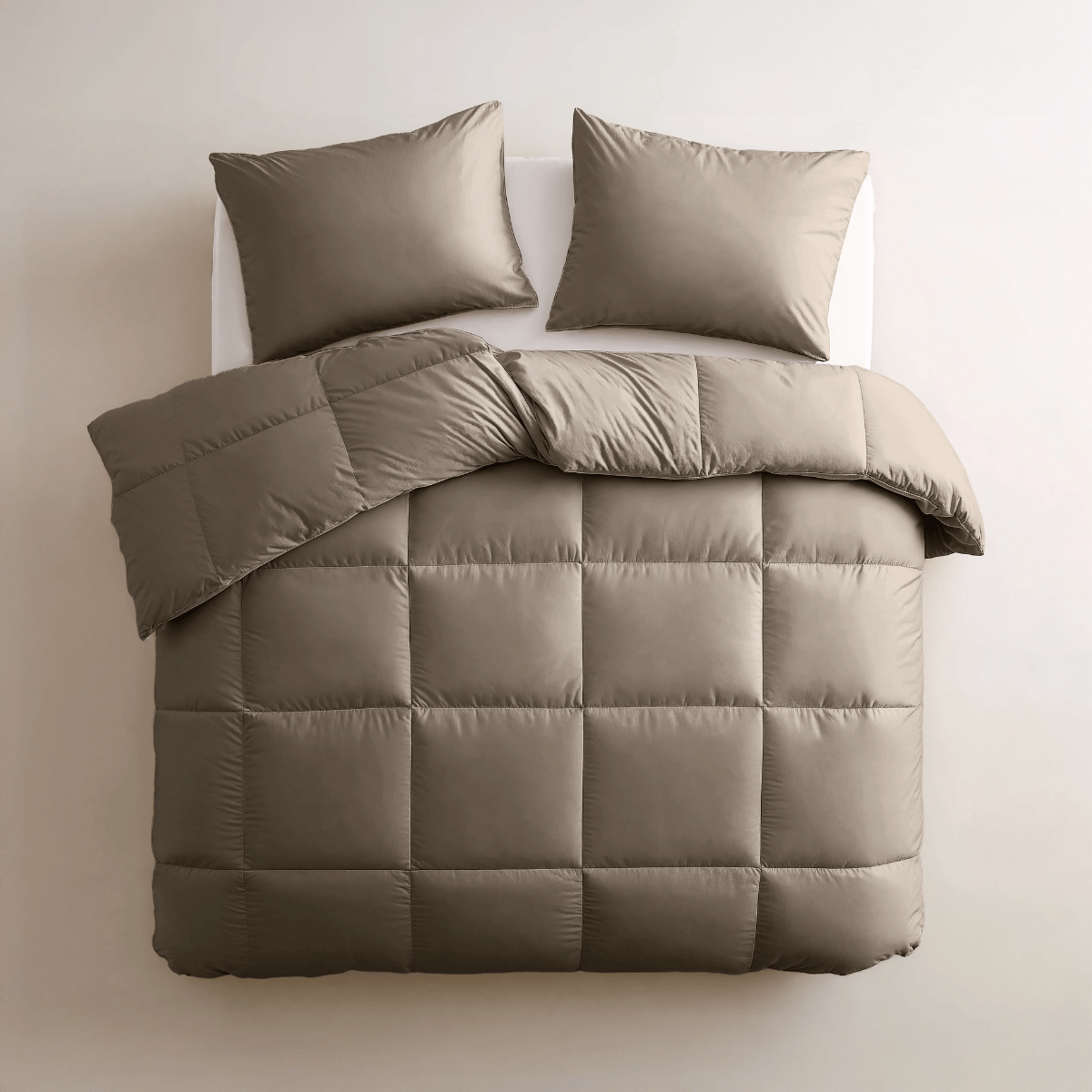 Zelesta Deluxe Uni Satijn Katoenen Dekbed - Notenbruin