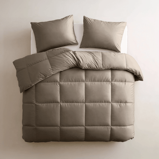 Zelesta Deluxe Uni Satijn Katoenen Dekbed - Notenbruin