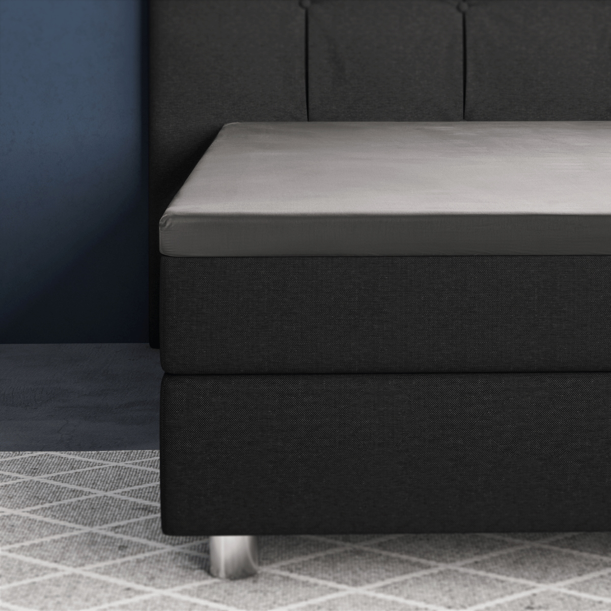 Zelesta Primaviera Deluxe Topper Satin Fitted Sheet Grey image