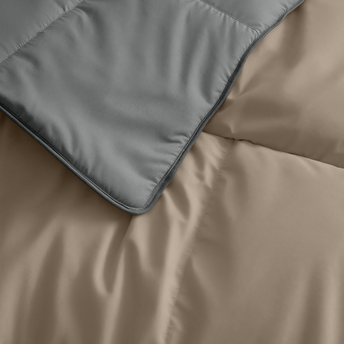 Zelesta Deluxe Duo Percale Katoenen Dekbed - Antraciet & Taupe