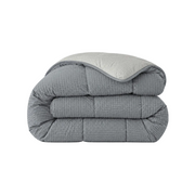 Zelesta Comfort Structure Seersucker Duvet - Grey & Light Grey