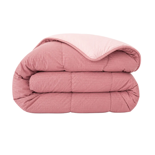 Zelesta Comfort Structure Seersucker Dekbed - Roze & Lichtroze