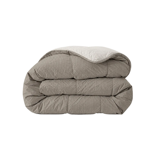 Zelesta Comfort Structure Seersucker Dekbed - Taupe & Beige