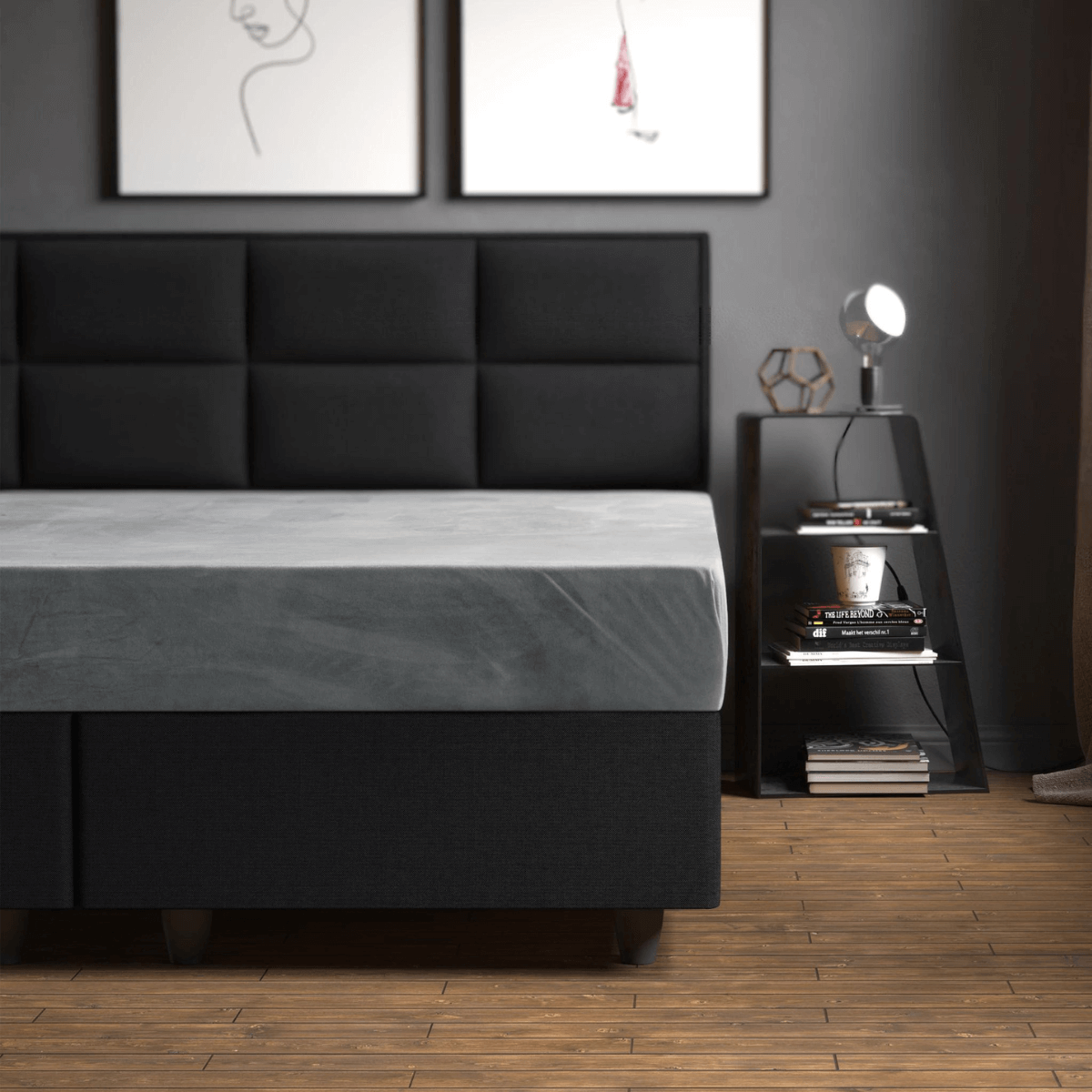 Zelesta Grey Velvet Fitted Sheet image