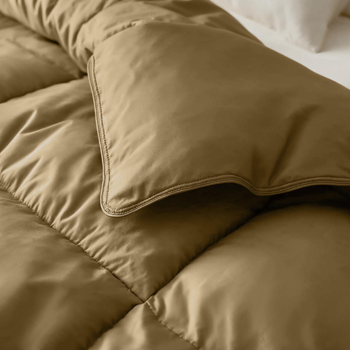 Zelesta Deluxe Uni Satijn Katoenen Dekbed - Okergeel
