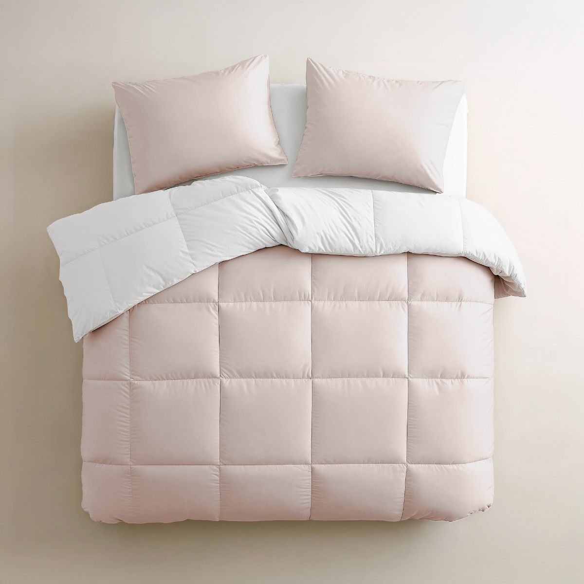 Zelesta Deluxe Duo Percale Katoenen Dekbed - Zijde & Crème