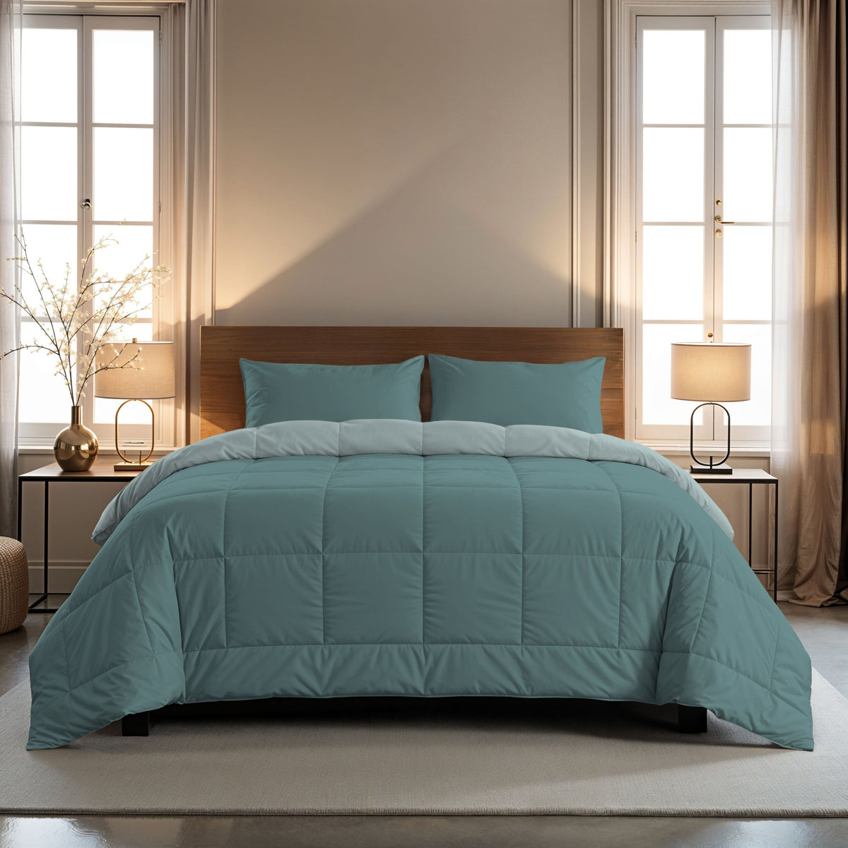 Zelesta Comfort Duo Dekbed - Mineraal & Lichtblauw
