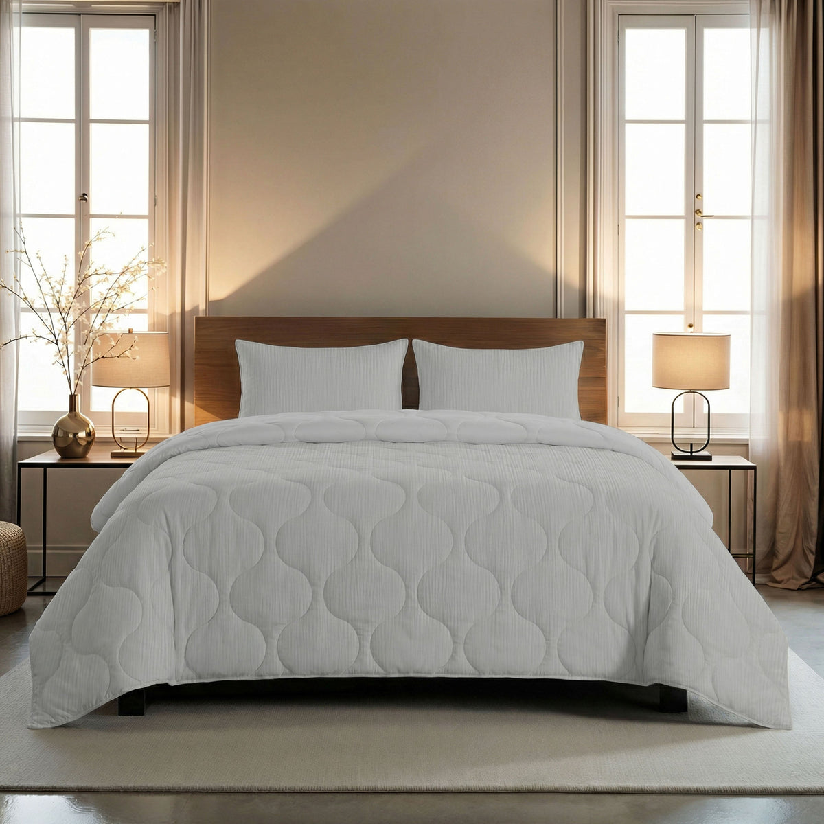 Zelesta Special Mousseline Zomerdekbed - Lichtgrijs