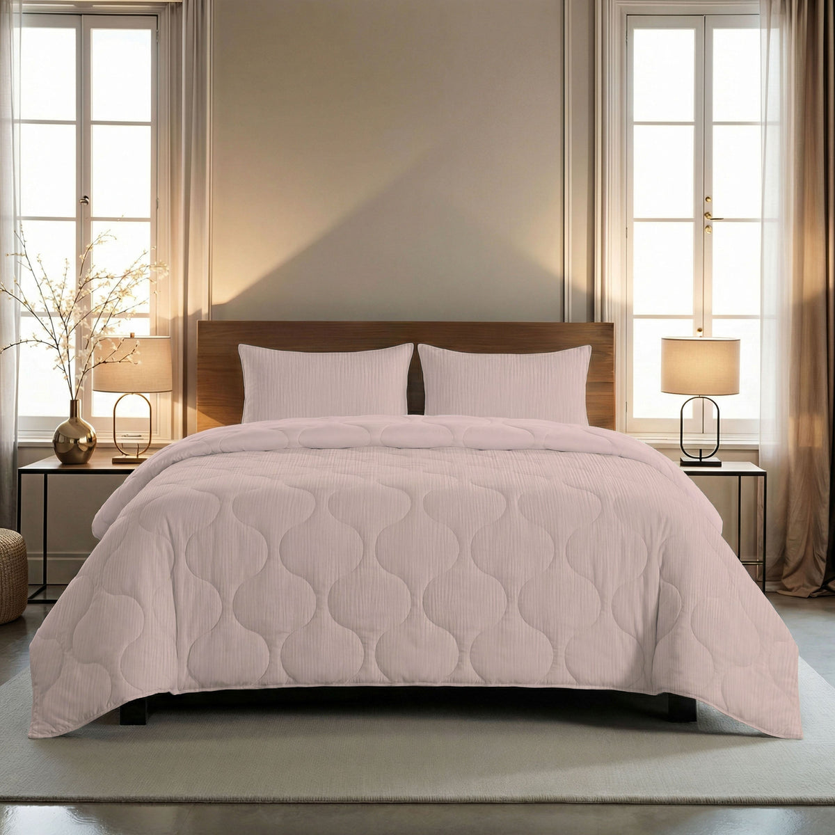 Zelesta Special Mousseline Zomerdekbed - Zachtroze