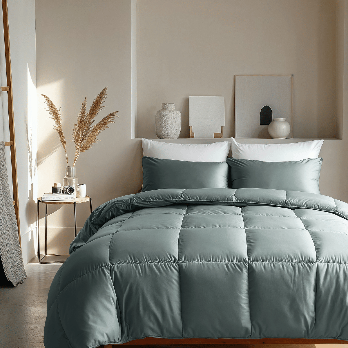 Zelesta Deluxe Uni Satijn Katoenen Dekbed - Groen