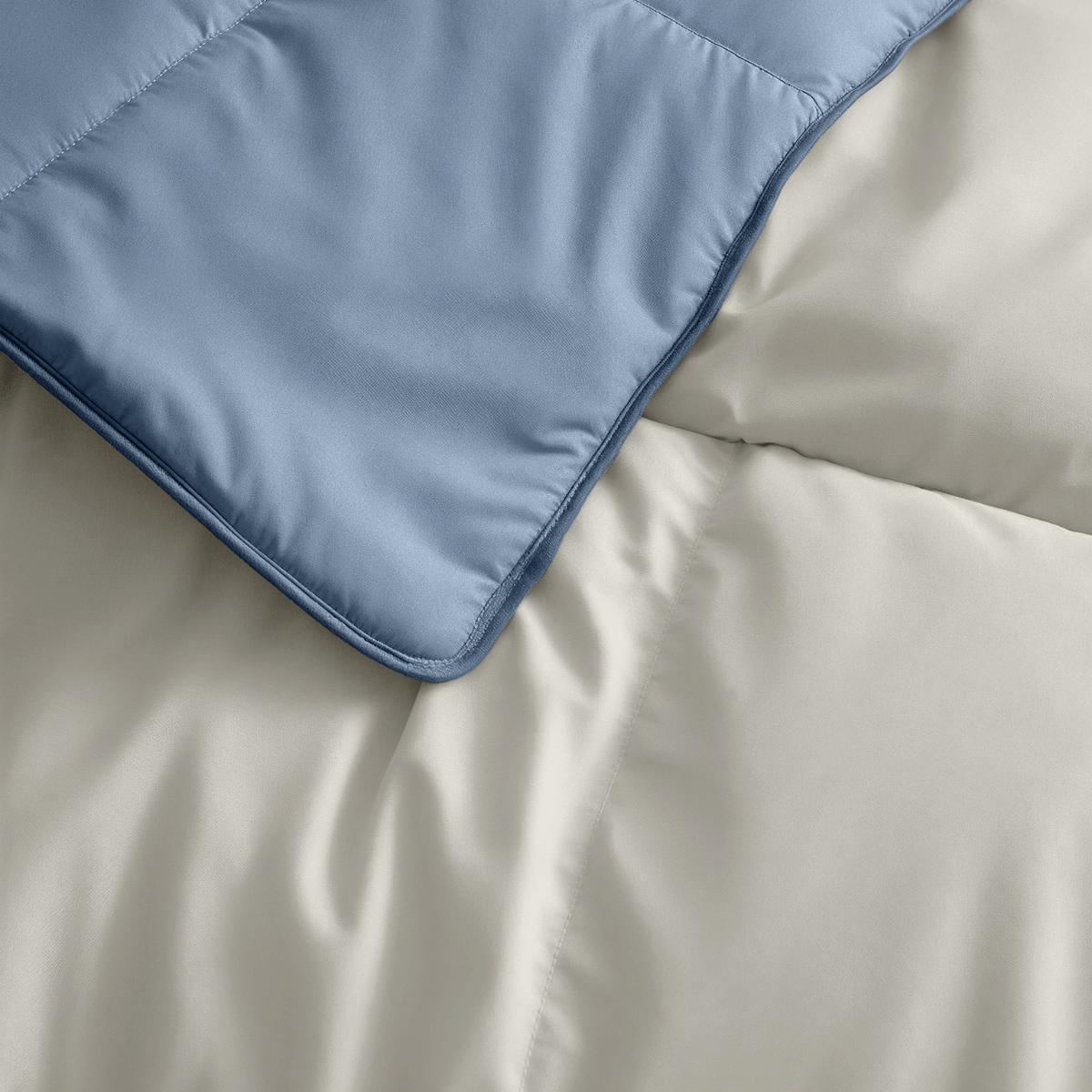 Zelesta Deluxe Duo Percale Katoenen Dekbed - Droomblauw & Crème