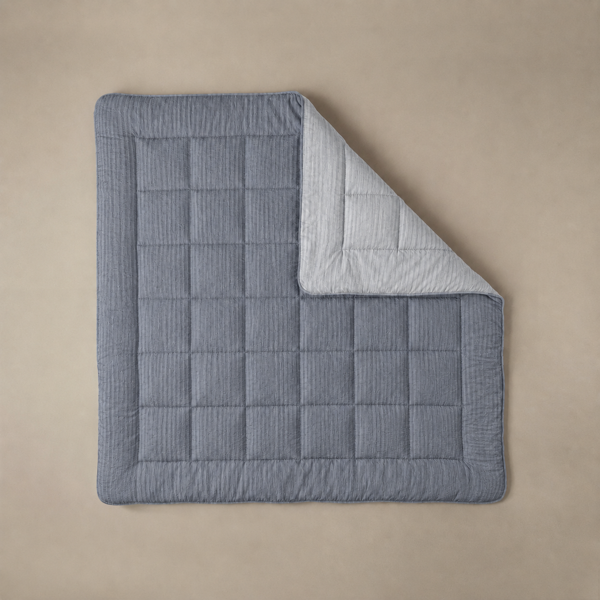 Zelesta Comfort Structure Seersucker Dekbed - Grijs & Lichtgrijs