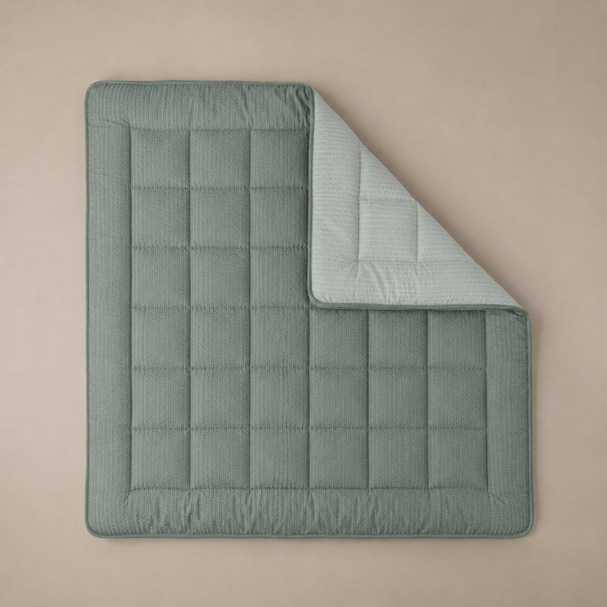 Zelesta Comfort Structure Seersucker Dekbed - Donkergroen & Groen