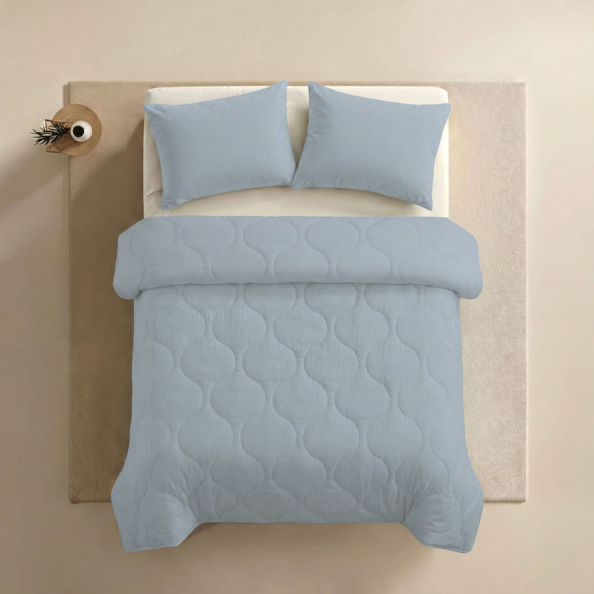 Zelesta Special Mousseline Zomerdekbed - Licht IJsblauw
