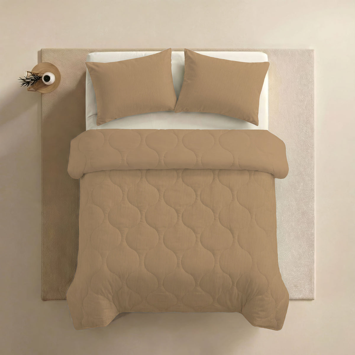 Zelesta Special Mousseline Zomerdekbed - Warm Zacht Beige