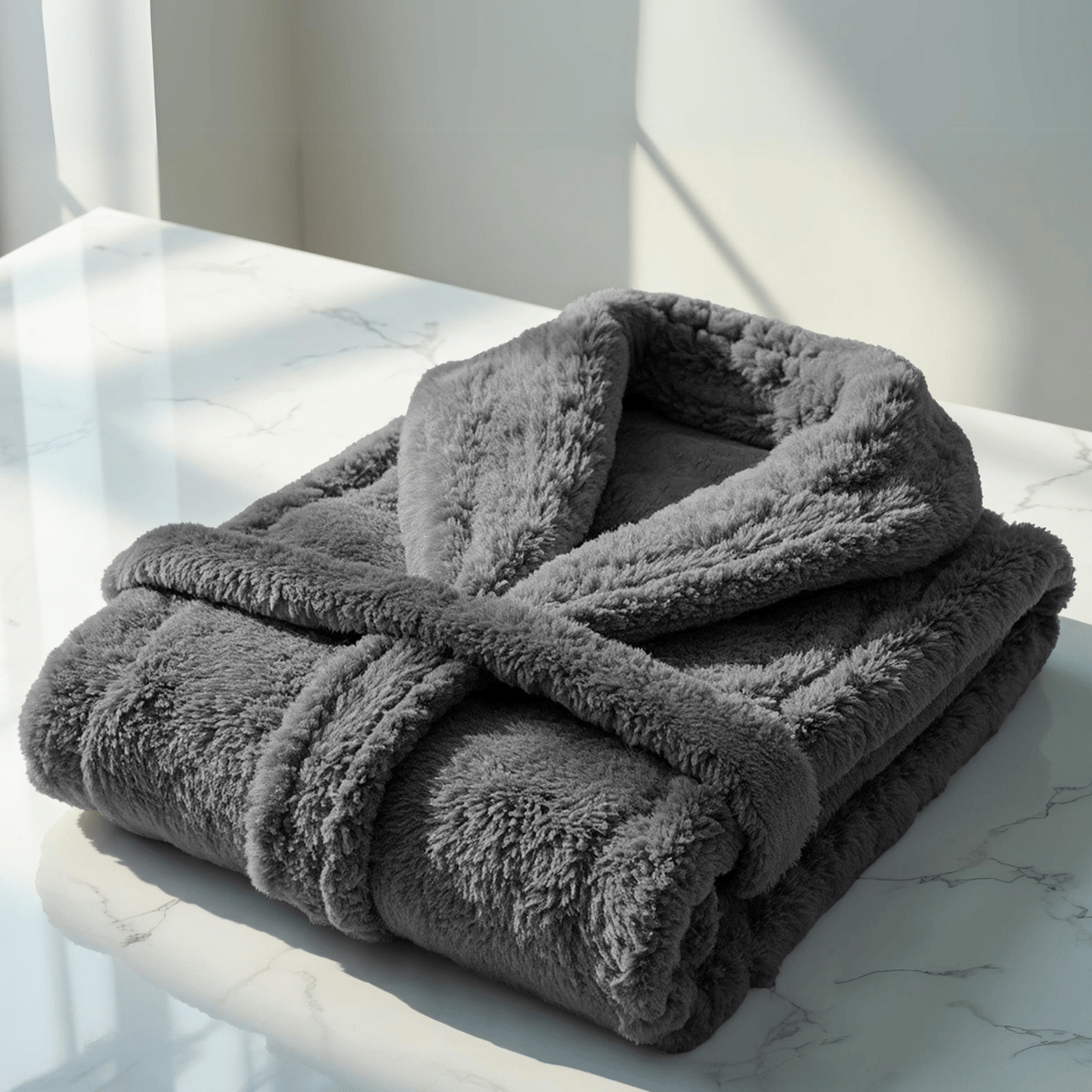 Zelesta Teddy Bathrobe – Anthracite image