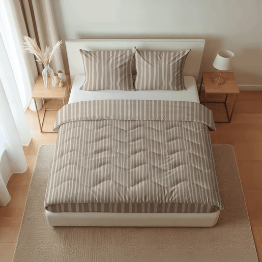 Zelesta Pure Design Katoenen Dekbed - Brown Stripes