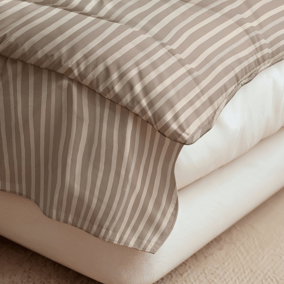 Zelesta Pure Design Katoenen Dekbed - Brown Stripes