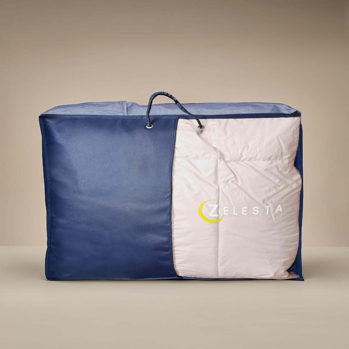 Zelesta Deluxe Duo Percale Katoenen Dekbed - Zijde & Crème