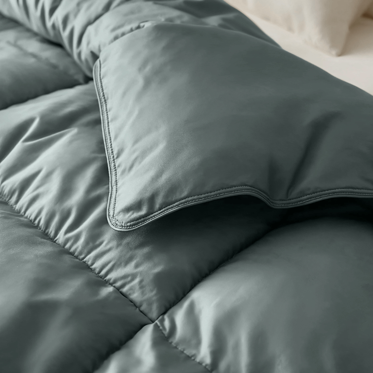 Zelesta Deluxe Uni Satijn Katoenen Dekbed - Groen