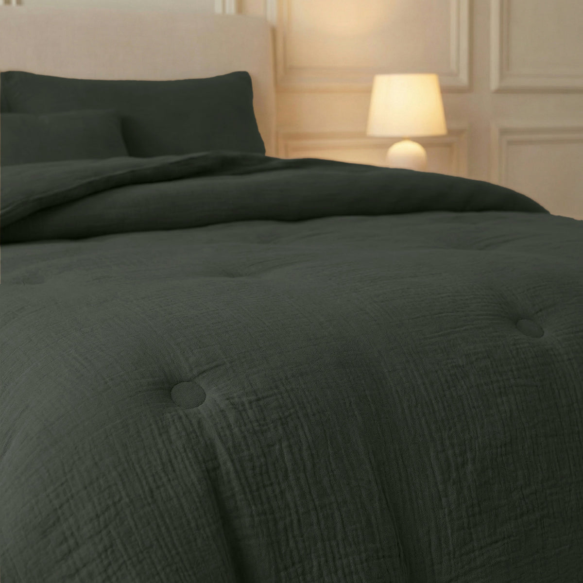 Zelesta Deluxe katoenen mousseline dekbed - groen