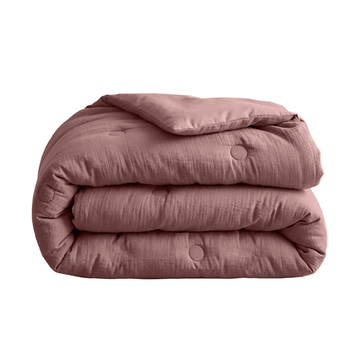 Zelesta Deluxe katoenen mousseline dekbed - stoffig roze