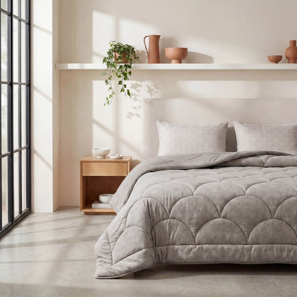 Zelesta Special Flanellen Luxe Dekbed - Taupe & Grijs