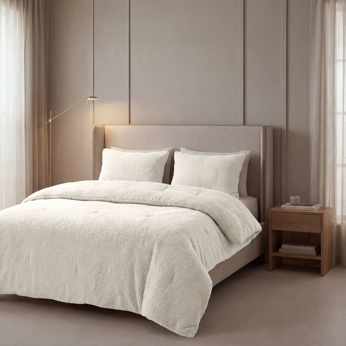 Zelesta Special Teddy Cotton Muslin Duvet - Beige