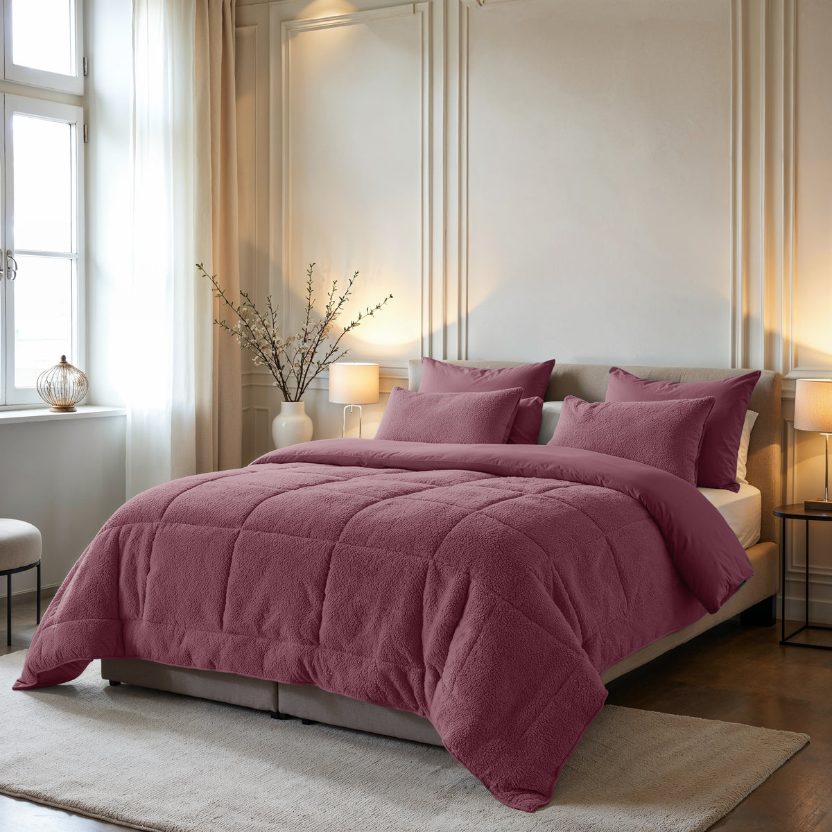Zelesta Special Teddy Duvet - Bordeaux Red