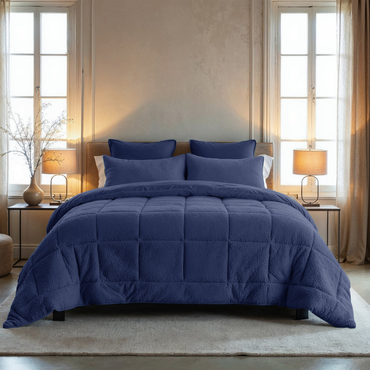 Zelesta Special Teddy Dekbed - Marineblauw