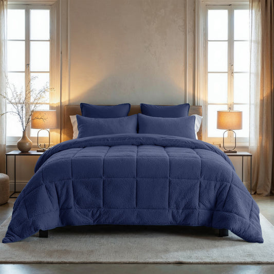 Zelesta Special Teddy Dekbed - Marineblauw