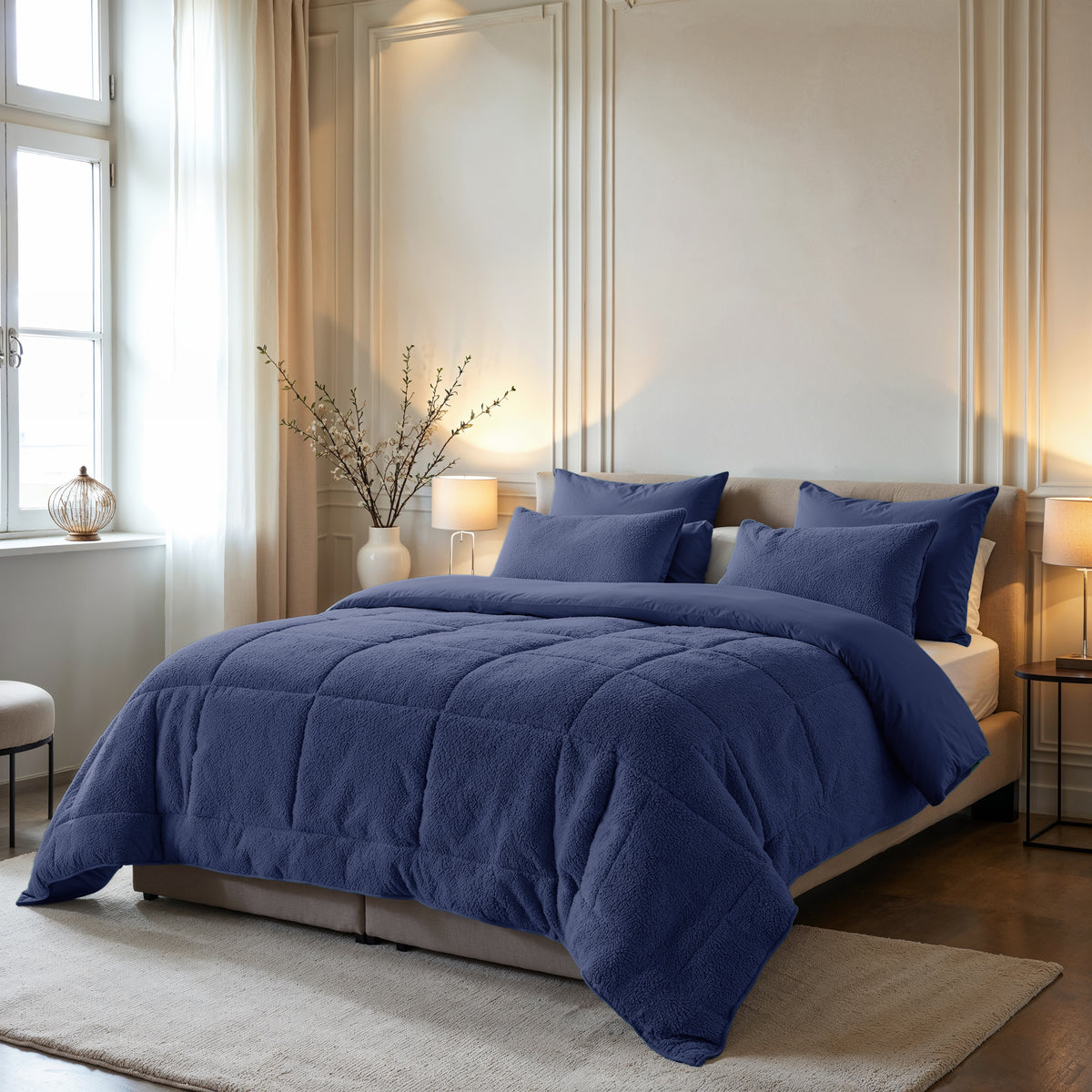 Zelesta Special Teddy Dekbed - Marineblauw
