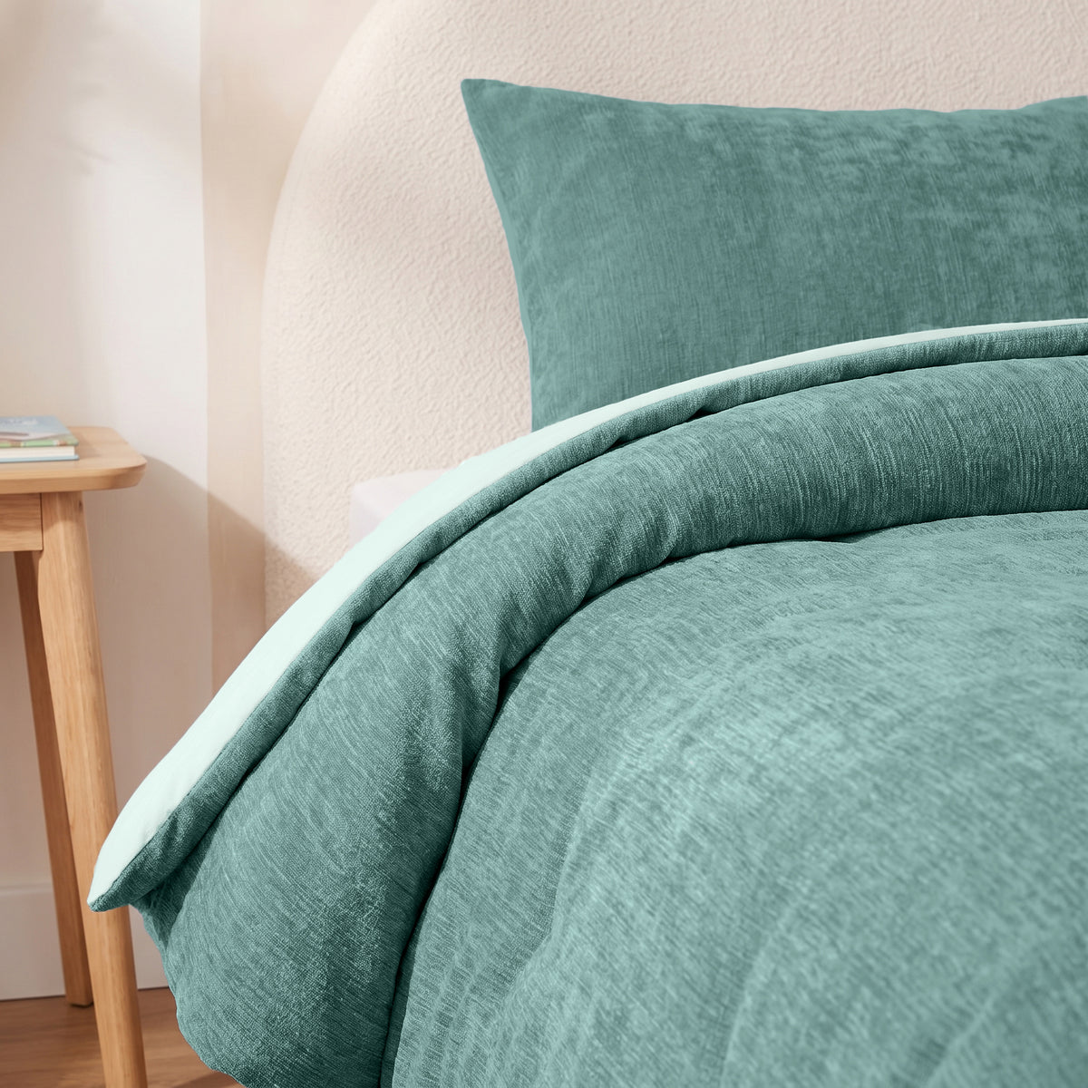 Zelesta Special Kids Chenille Dekbed - Zeegroen