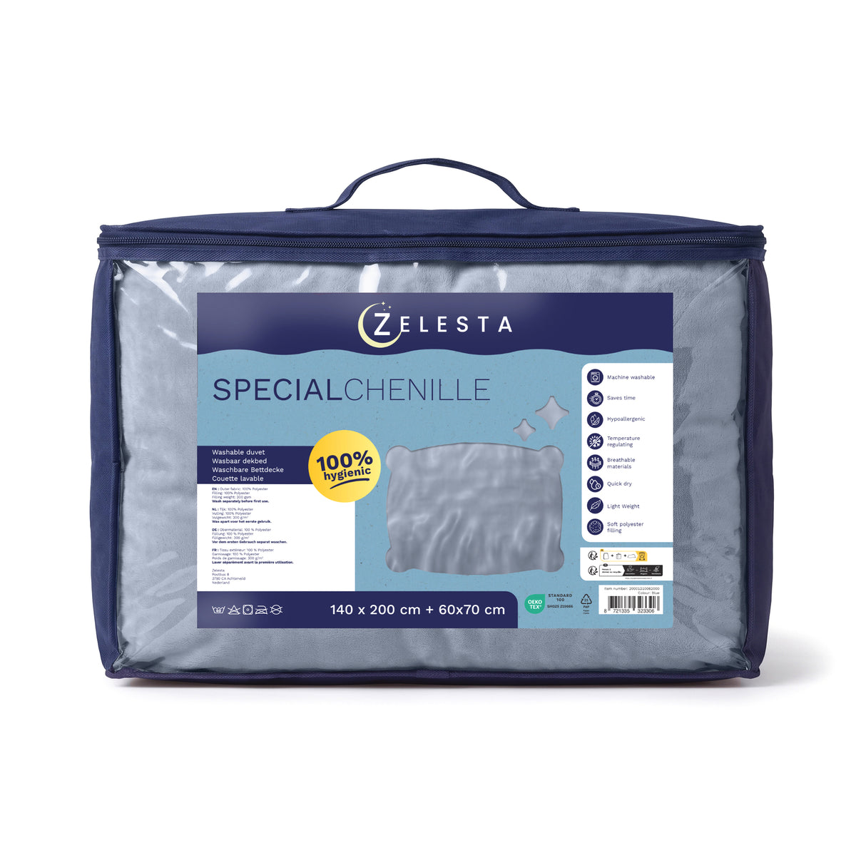 Zelesta Special Kids Chenille Dekbed - IJsblauw