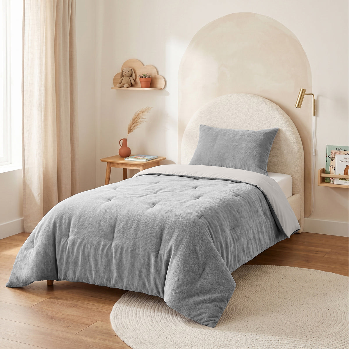 Zelesta Special Kids Chenille Dekbed - Donkergrijs