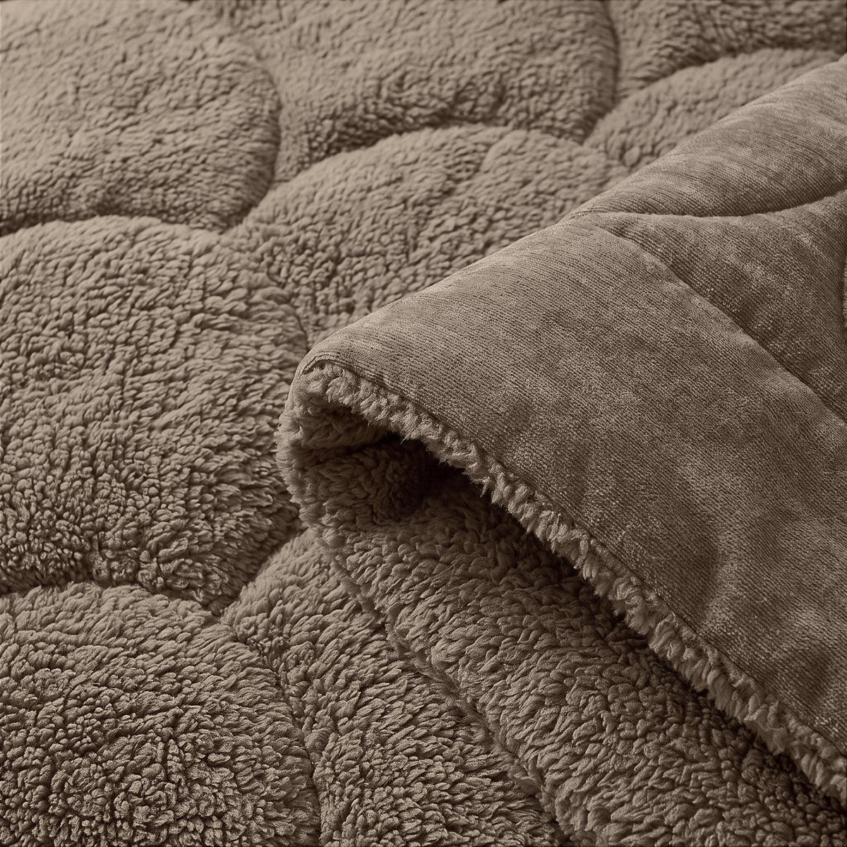 Zelesta Special Teddy Chenille Duvet - Dark Taupe